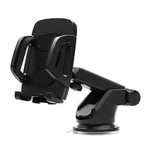 Maccraft 360 Degree Rotating and Adjustable Long Neck Mount Car Dashboard Mobile Stand Holder for Dashboard & Windshield Compatible with All Smartphone Device (Black)