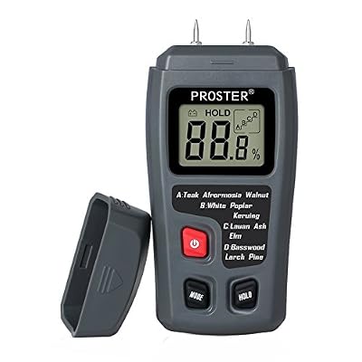Proster humide Mètre Rzmt-10 MD Wood l'humidité Mètre testeur d'humidité détecteur d'humidité de mesure avec écran LCD HD pour les murs en bois Bois de chauffage journaux Citron Plâtre béton Carton papier Brique (Gamme 0–99,9%)
