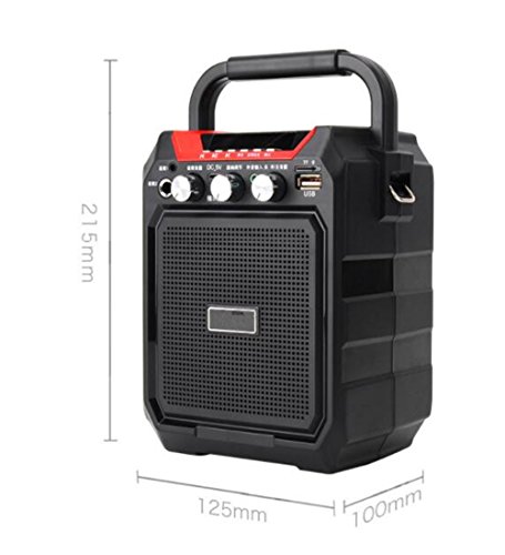 Preisvergleich Produktbild GAOWF Tragbare Bluetooth Dusche Lautsprecher, Outdoor Computer Wireless Holz Lautsprecher Subwoofer Karte Sound (Unterstützung USB / TF / Aux / FM, 6 Stunden Spielzeit)