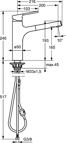 Hansa ronda Spültisch Armatur, 03342273 - 2