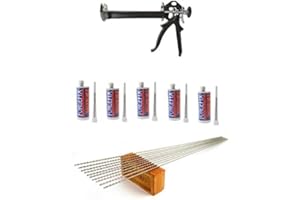TRADEWISE Crack Repair Kit Masonry Brick 10 x Bars, 5 x Resin & Applicator Gun