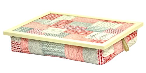 Andrew´s Knietablett Laptray mit Kissen Tablett für Laptop Strickmuster - 2