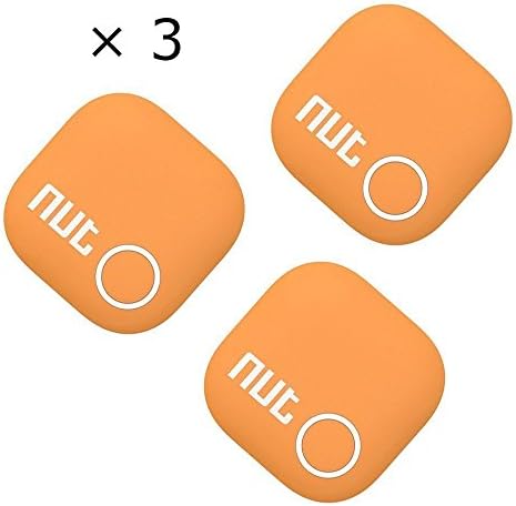 YooGoal Smart Tag Two-Way Bluetooth Anti-lost Tracker, Key Finder Tracking Wallet Key Bag Child Personal Belongings Pet Tracer Locator Alarm Patch GPS Locator for iOS/ iPhone/ Android - 3 Orange in 1