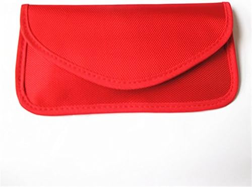 sweenaly Anti-tracking Anti-spying Anti-radition Signal Blocking Bag RFID Shielding Pouch for Cell Phone Handset Function Wallet Purse (Red)