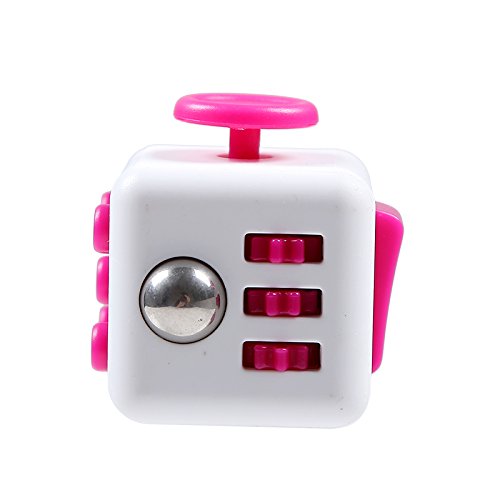 UWOOD Tri-Spinner Fidget Cube Finger Puzzle Toys Puzzles Magic Cubes Anti Stress Reliever Funny Relax Toys For Adult Kids Gifts (White and Hot Pink) UWOOD Tri-Spinner Fidget Cube Finger Puzzle Toys Puzzles Magic Cubes Anti Stress Reliever Funny Relax Toys For Adult Kids Gifts (White and Hot Pink)