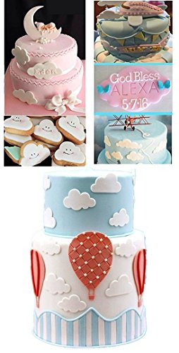 DIKETE® 5 stück Keks Ausstechformen Cloud Wolken Ausstecher DIY Fondant Ausstechformen Deko Utensilien Modellierwerkzeug Fondant Kuche Tortendekoration für Backen - 4