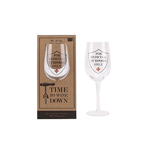 CGB Giftware Loft Medicinal Purposes Wine Glass (One Size) (Clear)