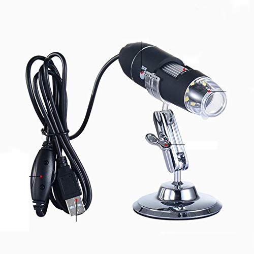 Preisvergleich Produktbild WEIWEITOE-DE Tragbares Digitalmikroskop 1000X Elektronenmikroskop Handheld Elektronische Lupe USB-Mikroskop, schwarz