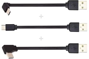 NFHK 3 szt./partia 13 cm USB 2.0 typ A męski na USB-C typ C męski kątowy kabel danych płaski cienki kabel FPC do FPV i dysku i telefonu