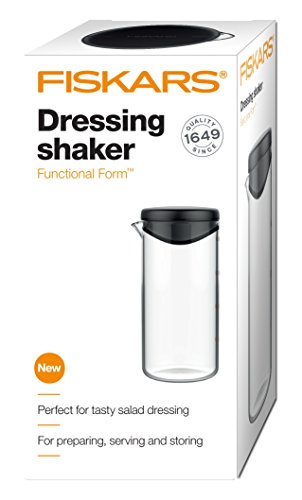Fiskars Dressing-Shaker, Glas/Kunststoff, 14,5 x 7 x 7,9 cm, Functional Form, Schwarz, 1014347 - 3