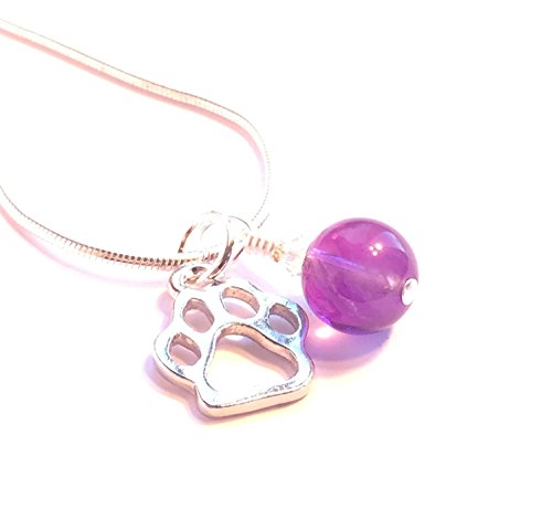 Paw-Print-Pendant-with-a-Beautiful-8mm-Amethyst-Healing-Gemstone