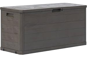 vidaXL Baule da Giardino 280 L Marrone Cassetta Contenitore Esterni Cassapanca