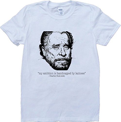 Brain Dump Tees Bukowski Bianco A su Ordine T-Shirt - Medium