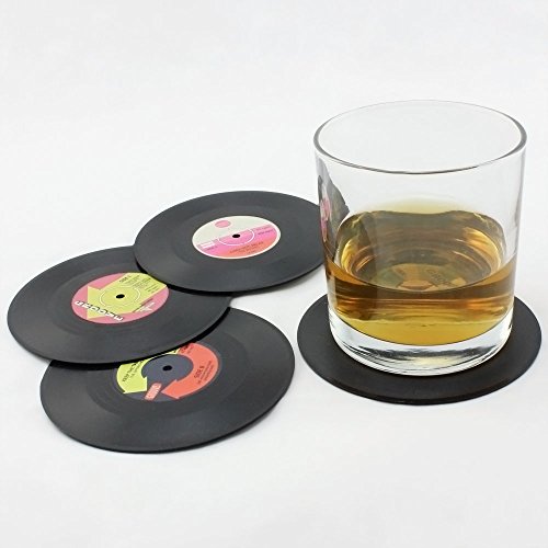 COM-FOUR 8er Set Vinyluntersetzer, 11 cm, Tischdeko - 2