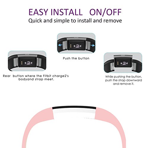 Fitbit Fitbit Charge 2 Classic Fitness Ersatz Zubehör Silikon Wristband für 2016 Charge 2 - 6