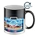 Produktbild Zaubertasse mit persönlichem Foto zum selbst gestalten (Magic-Foto-Tasse mit Thermoeffekt, personalisierbares Foto im Panoramaformat, große Druckfläche, spülmaschinenfest), schwarz (Panorama)
