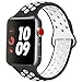 Produktbild ATUP kompatibel mit für Apple Watch Armband 38mm 40mm 42mm 44mm, Weiches Silikon Ersatzarmband Uhrenarmbänder kompatibel mit für der iWatch Serie 1/2/3/4 (01 Black&White, 42/44mm-M/L)