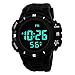 Produktbild Y56 LED Sport Wasserdicht Digital Watch Billig Armbanduhr, Mode Outdoor Quarz Analog Herren Damen Uhren Mädchen Jungen (Schwarz)