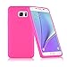 Produktbild Cadorabo - TPU Silikon Schutzhülle (Full Body Rund-um-Schutz auch für das Display) für > Samsung Galaxy NOTE 5 < in HOT-PINK