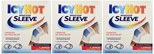 Icy Hot Maximum Strength Medicated Sleeve, Large, 3 Count Box (Pack of 3)