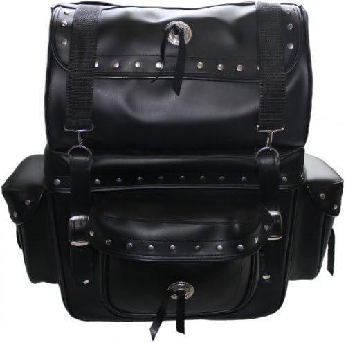 German Wear Motorbike Saddle Bag Sissy Bar Bag Saddlebag Motorbike Bag Faux Leather