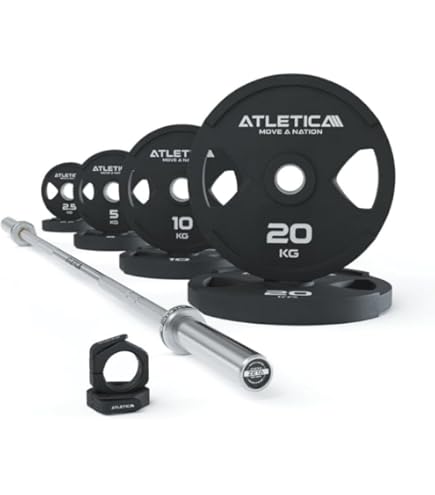 ATLETICA Short Bar | 120 cm, compacte rechte halterstang, 10 kg eigen gewicht, compatibel met halterschijven van 50 mm, voor techniekoefeningen en armtraining, ideaal in kleine ruimtes