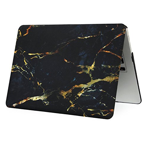 Pasonomi   MacBook Air 13 H  lle - Ultra D  nn Plastik Hartschale Case Cover Schutzabdeckung Etui f  r Apple MacBook Air 13 3   A1466   A1369   Black 