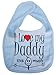 IiE, I love my Daddy this much, Unisex Feeding Bib, Pale Blue