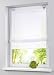 Produktbild MQIGO Raffrollo oesenrollo Weiss Transparent Vorhang mit U-Haken B 100cm * H 130cm