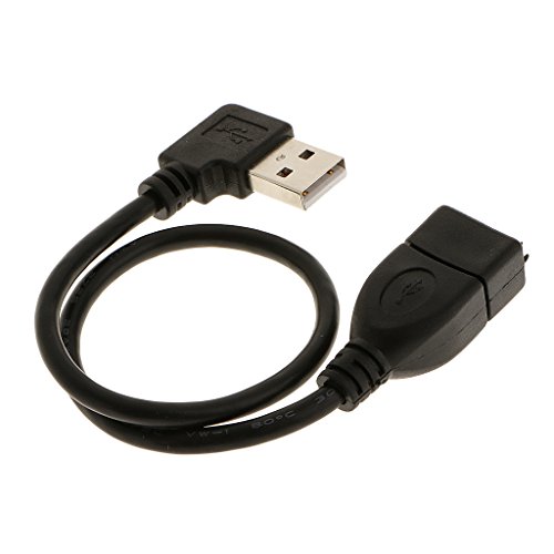 MagiDeal USB 2.0 Rechten Winkel Male to Female Verlängerungs Adapter Konverter Kabel - 2