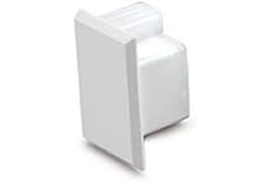 CEW COLCHESTER ELECTRICAL WHOLESALE LTD 25mm x 40mm PVC White Electrical Cable Cover Mini Trunking Conduit Wire Tidy Self Adhesive + Bends (1 x 25mm x 40mm End Cap Only)