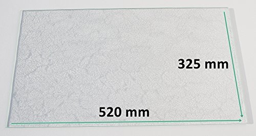 Khlschrank Einlegeboden / Glasplatte / Gemsefach  Strukturglas 4 mm dick  520 mm x 325 mm - Direkt vom Glasereifachbetrieb!!!