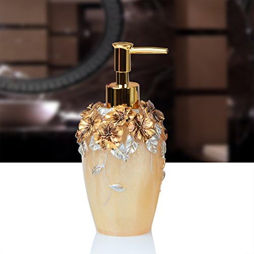 360ml Resin Emulsion Bottle European Garden Hand Sanitizer Bottle Dispense Empty Bottle Soap Dispenser , champagne
