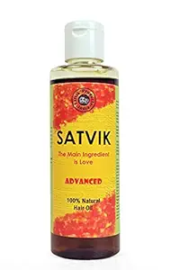 Satvik Advanced Hair Oil For Hair Growth With Ancient Vedic and Modern Herbs, Non-sticky & Odour-free Hair Growth Oil To Control Hairfall (200 ml)