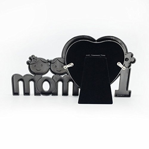 Pixnor Ich liebe Mom Metall Fotorahmen Bilderrahmen Foto Bild für Mütter Tag Brithday (Silber) - 3