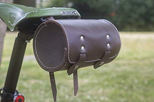 London Craftwork Roll Leather Saddle Bag For Bike CHOCOLATE BROWN Limited Edition LIM-ROL-BR