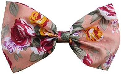 Womens Girls 12cm Cute Country Rose Jojo Bow Hair Barrette/Hair Clip - Pink