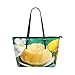Produktbild Yushg Duftende Pudding Lebensmittel Große Weiche Leder Tragbare Top Hand Totes Taschen Kausale Handtaschen Mit Reißverschluss Schulter Shopping Geldbörse Gepäck Organizer Für Dame Girls Womens Work