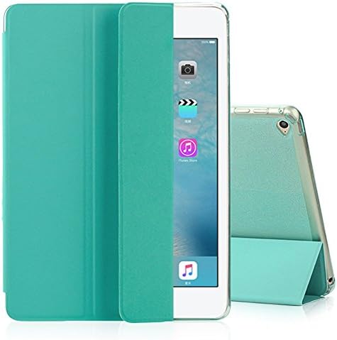 FAS1 iPad Air 2 Case, Trifold PU Leather Cover With Bling Silicone Back Case, Auto Wake &amp; Sleep Smart Stand Case Cover For iPad Air 2 (Mint Green)