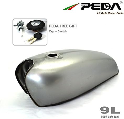 PEDA Cafe Racer Fuel Gas Tank 9L 2.4 Gallon Modified Motorcycle Retro Tanks For Honda CG125 XF