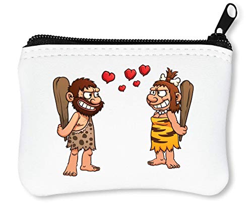 Preisvergleich Produktbild Stone Age Couple Reißverschluss-Geldbörse Brieftasche Geldbörse