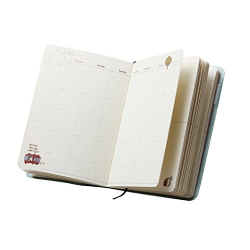 Ularmo Molang Tagebuch Weekly Planner Agenda Notebook, Blau - 3