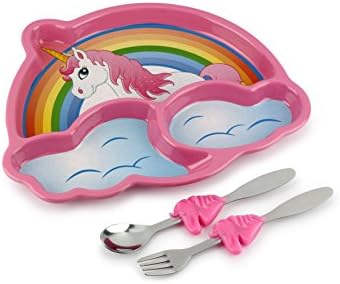 KidsFunwares Polypropylene Me Time Unicorn Meal Set, Pink