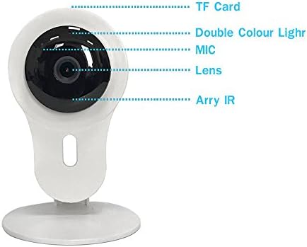 Security Camera System,HD Surveillance Camera,Baby Monitor with Pan/Tilt,HD Indoor CCTV Wireless,Audio Motion Detection,Motion Detection Alert,Includes Two-Way Voice Communication,Infrared Night Vision,Support Multiple Users Access and Management (White)