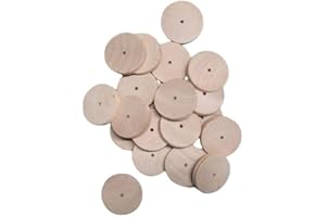 TRUSTLEAF 10 x 50mm Diameter - Birch Hardwood - Wooden Grooved Wooden Wheels