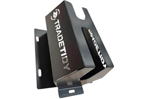 Tradetidy Support de ruban adhésif – Support mural en acier robuste pour 4 rouleaux (50 mm) – Idéal pour camionnettes, ateliers et garages – Fabriqué au Royaume-Uni – Finition laquée (noir)