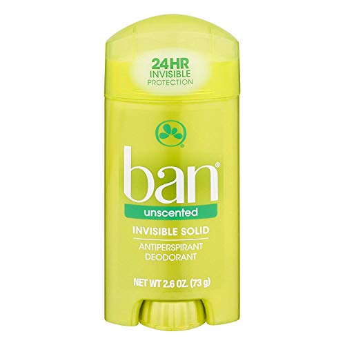 Ban - Desodorante antitranspirante invisible sólido sin perfume, 3 unidades