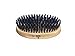 Kent Finest Men's Range Military Style Oval Beech Wood Natural Bristle Brush  Black