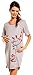 Zeta Ville - Women's Maternity Cotton Cartoon Print Nursing Nightdress - 366c (Red, UK 16)