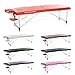 Produktbild h-root 2 Abschnitt Ultralight Aluminium tragbare Massageliege, Schlafcouch Sockel, Therapie Tatoo Salon Reiki Healing Schwedische Massage mit gratis Tragetasche (186cm x 60cm x 59-80cm, Orange)